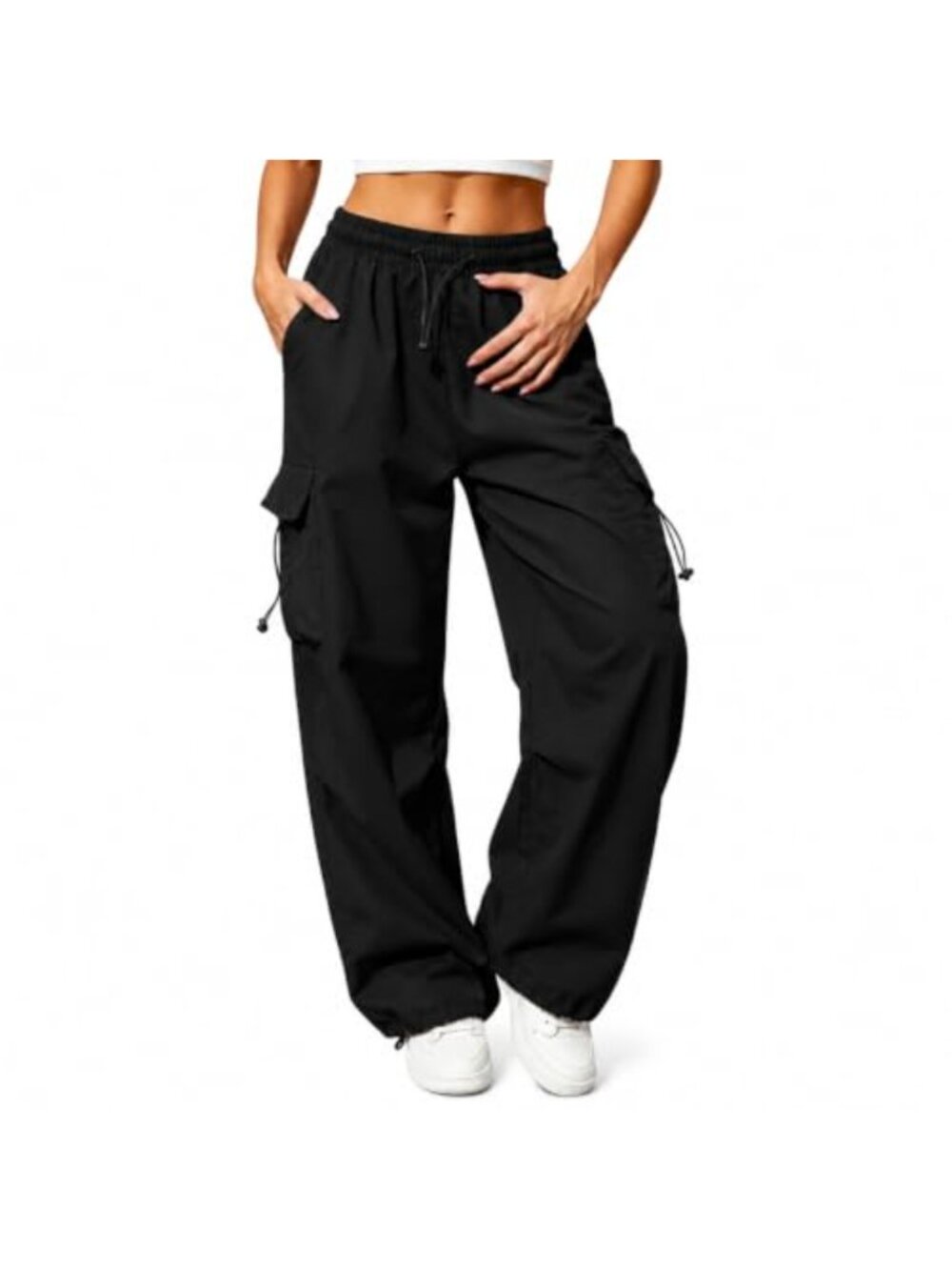 Women's Cargo Hiking Pants Baggy Quick Dry Parachute Trousers